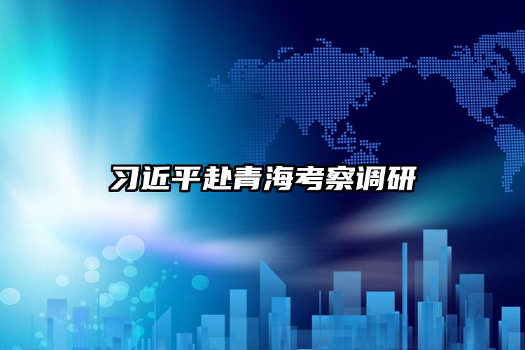 習(xí)近平赴青?？疾煺{(diào)研